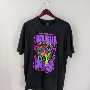 Vintage WWE Authentic Your Dream Come True Face Graphic T-Shirt Black Size XL